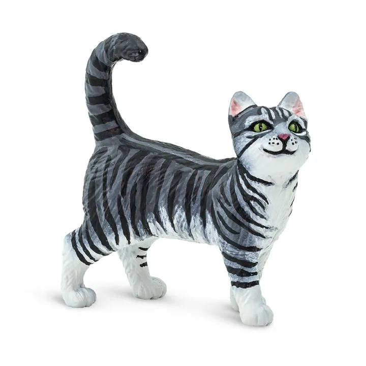 Фигурка Safari Ltd Серая полосатая кошка, фото 2
