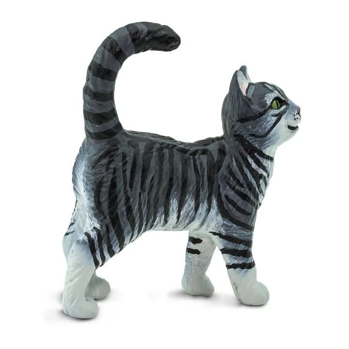Фигурка Safari Ltd Серая полосатая кошка, фото 4