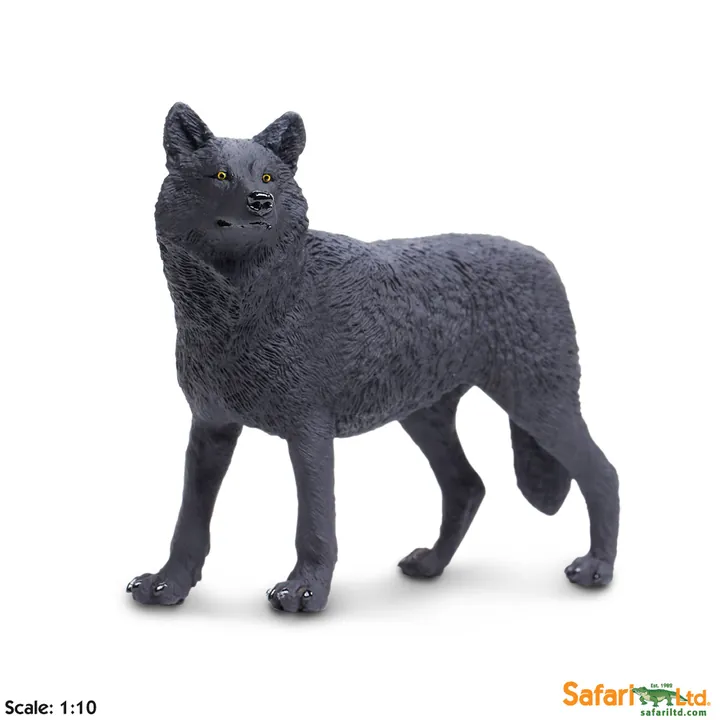 Фигурка Safari Ltd Чёрный волк, арт. 112989