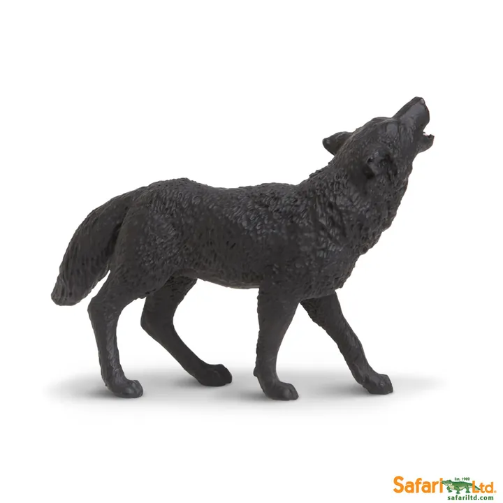 Фигурка Safari Ltd Чёрный волк, арт. 181129