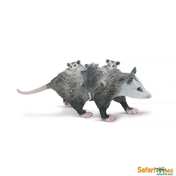 Фигурка Safari Ltd Опоссум с малышами, арт. 223929