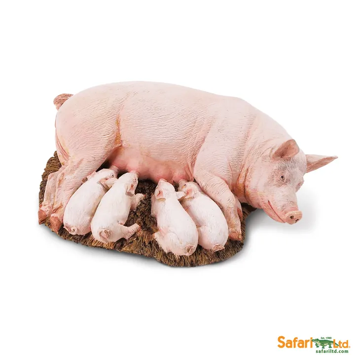 Фигурка Safari Ltd Свинья с поросятами, арт. 235929