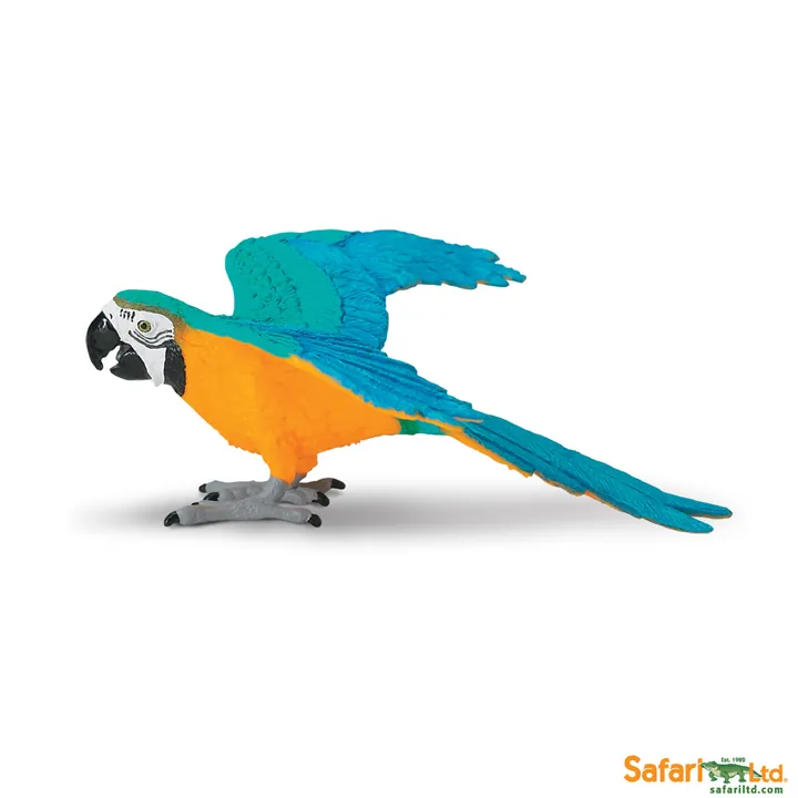 Фигурка попугая Safari Ltd Сине-жёлтый ара, арт. 264029