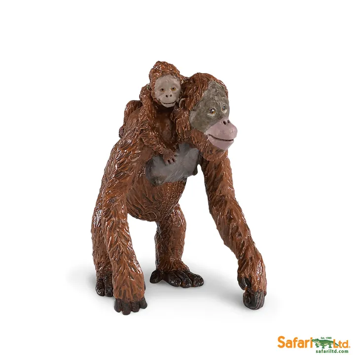 Фигурка обезьяны Safari Ltd Орангутан с малышом, арт. 293529