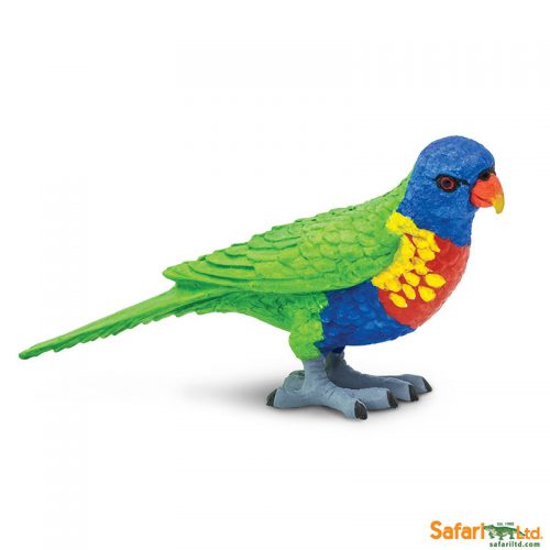 Фигурка попугая Safari Ltd Многоцветный лорикет