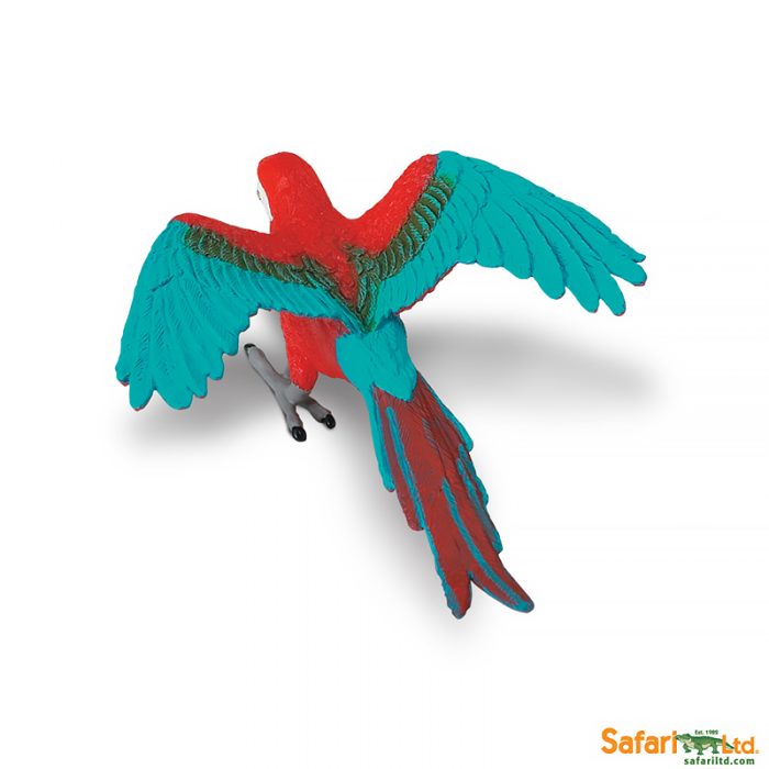 Фигурка птицы Safari Ltd Попугай Зеленокрылый ара