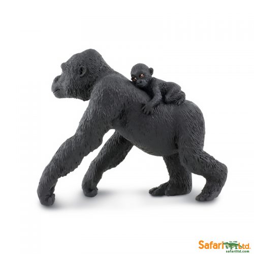 Фигурка Safari Ltd Равнинная горилла с детенышем